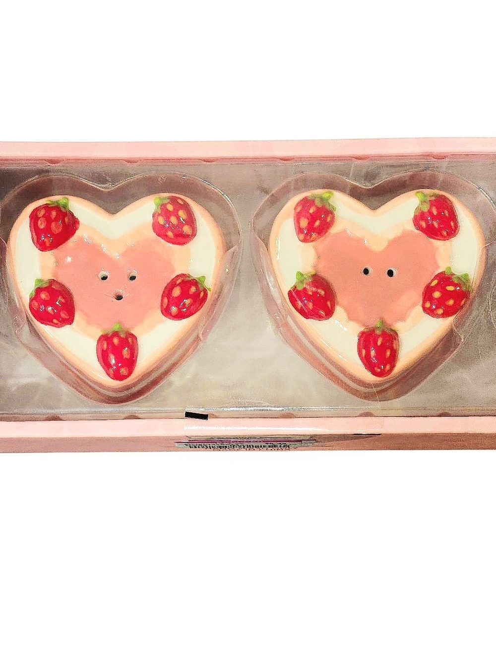 Boston Warehouse Heart-Shaped Strawberry Salt and Pepper Shaker Set